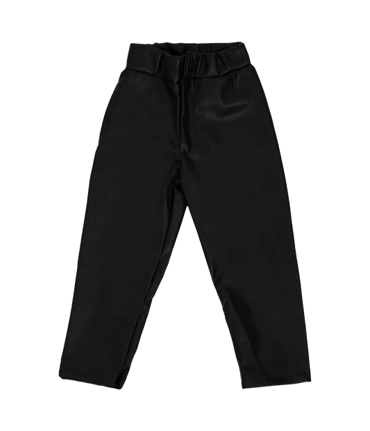 Black Faux Leather Pants