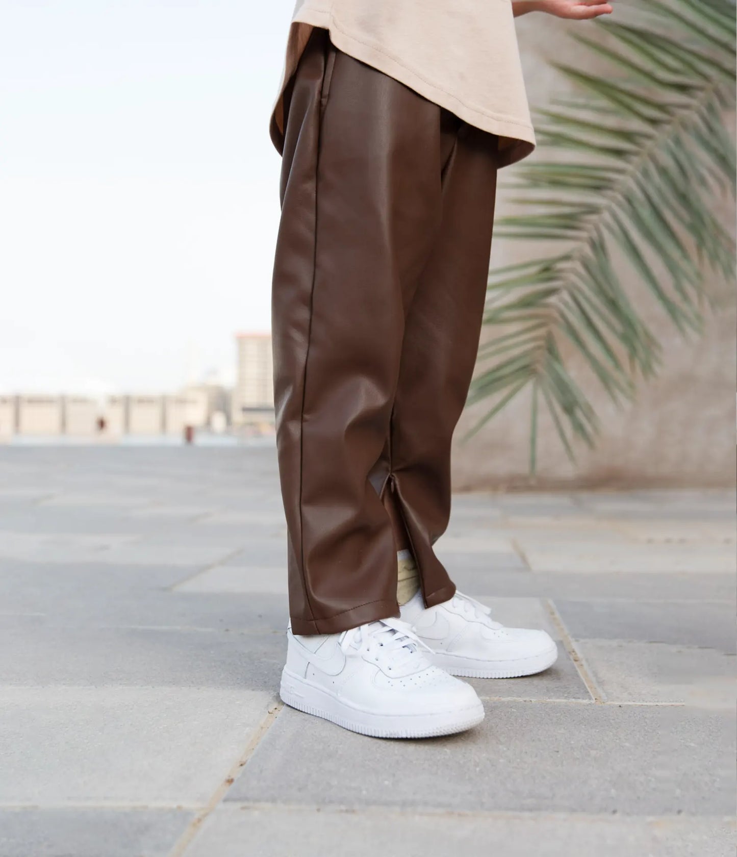 Chocolate Faux Leather Pants